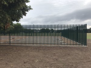 Security Fencing in place